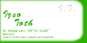 izso toth business card